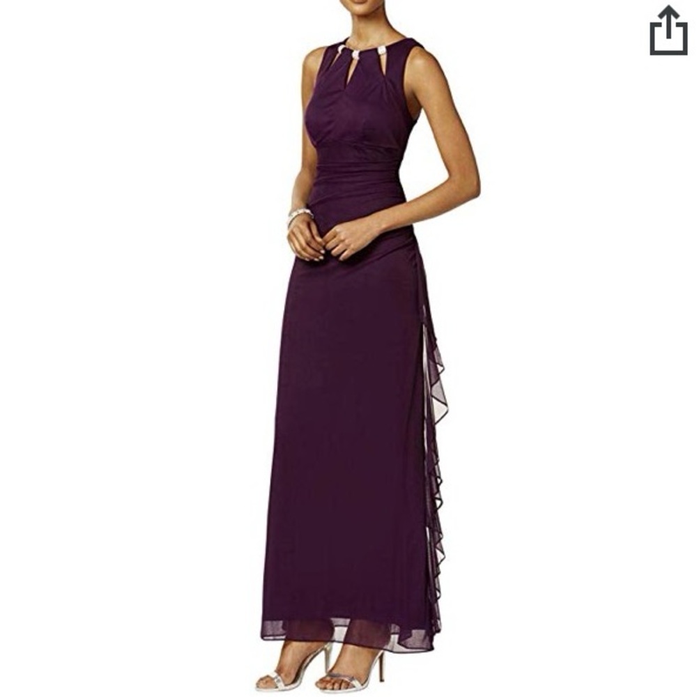 Elegant Purple Evening Gown